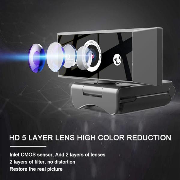 1080P Webcam with Microphone Web Cam USB Camera, Computer HD Streaming Webcam for PC Desktop & Laptop with Mic, Wide Angle Lens & Large Sensor