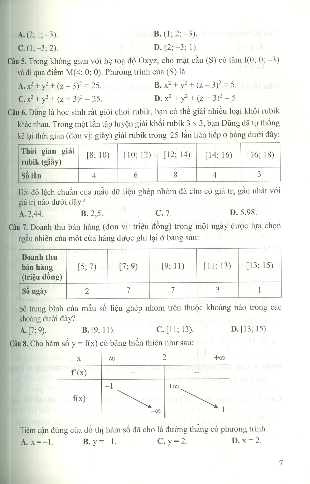 Bộ Đề Ôn Thi Tốt Nghiệp Trung Học Phổ Thông Môn Toán - Thần Tốc Thực Chiến