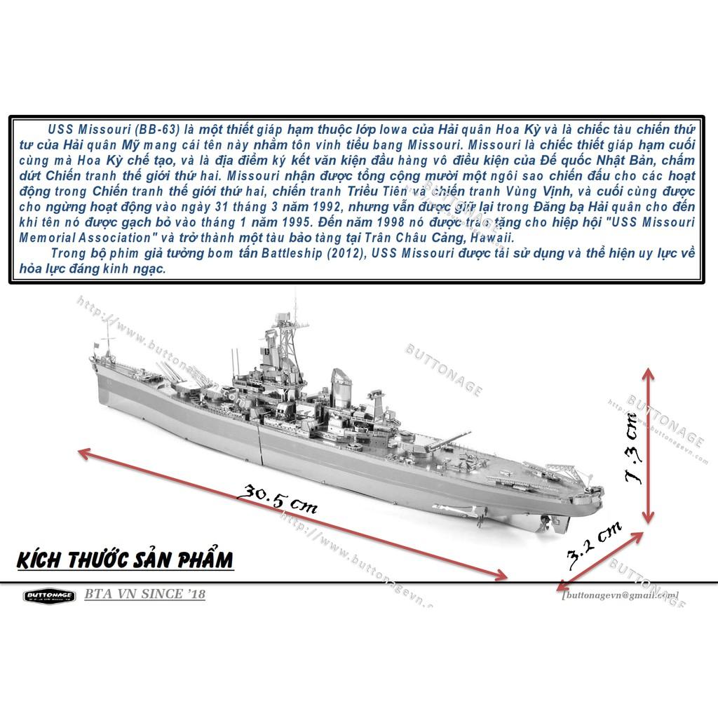 Mô Hình Lắp Ráp 3d Thiết Giáp Hạm USS Missouri – Hoa Kỳ