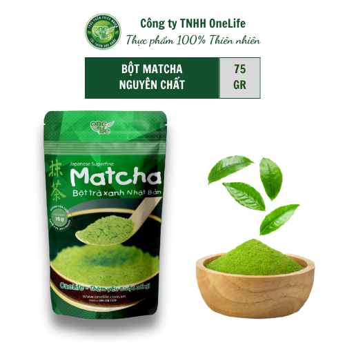 Bột Trà Xanh Nhật Bản Matcha OneLife (Bịch 75gr)