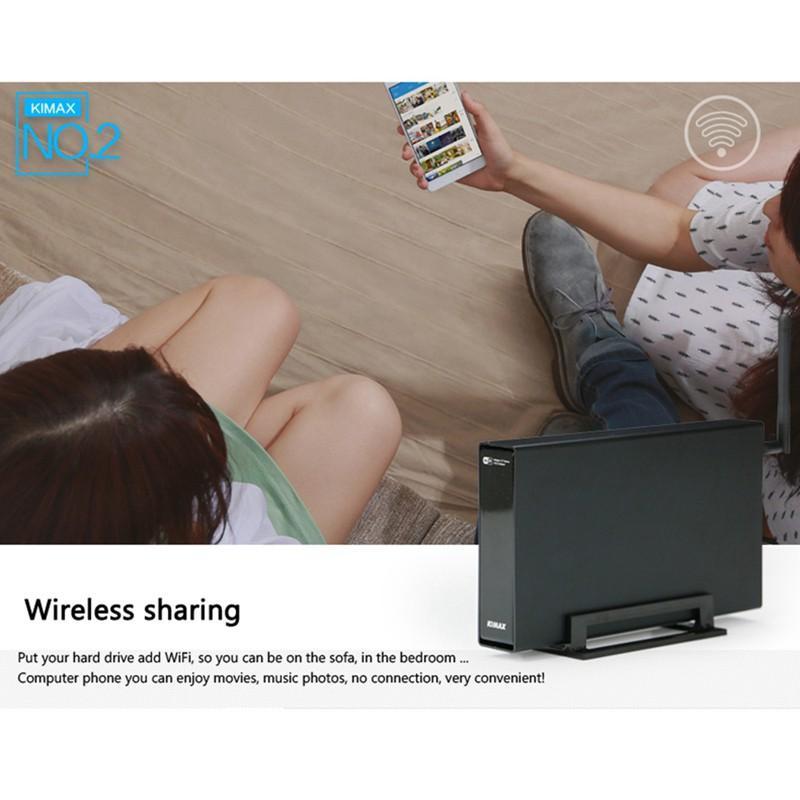 Hộp ổ cứng định tuyến wifi gắn ngoài không dây Rj45 Nas Anten Sata Usb 3.0 với giao diện 3.5 Hdd Caddy