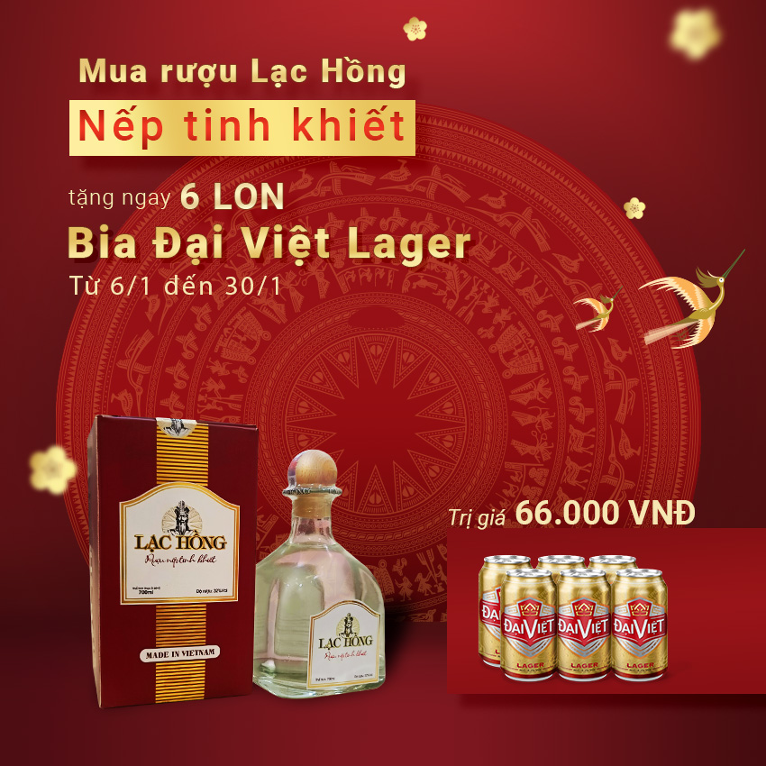 [Dung tích 700ml, 32%] Lạc Hồng rượu nếp, rượu trắng, rượu vodka tinh khiết, sản xuất theo phương pháp truyền thống, vị dịu, nhẹ, uống không đau đầu.