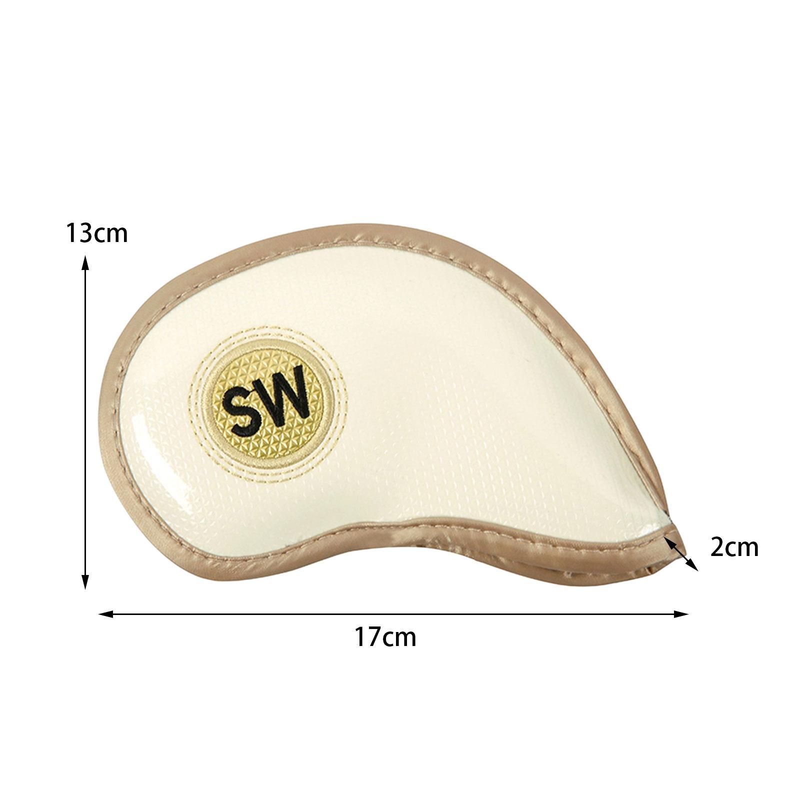 10Pcs Golf Iron Headcovers Set with Tags Scratch Resistant Golf Iron Covers Set Golf Club Head Covers Protection Wrap for Golfer Equipment