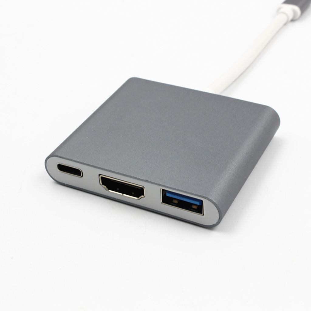 USB-C HUB Digital AV Multi Port Adapter Cable Type-C to HDMI 4K& USB 3.0