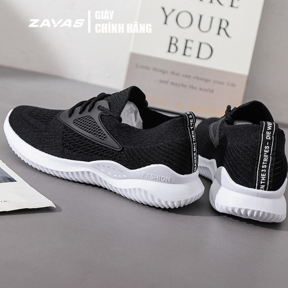 Giày thể thao sneaker nữ màu đen đế êm nhẹ thoáng khí thương hiệu ZAVAS - S392 - Hàng chính hãng