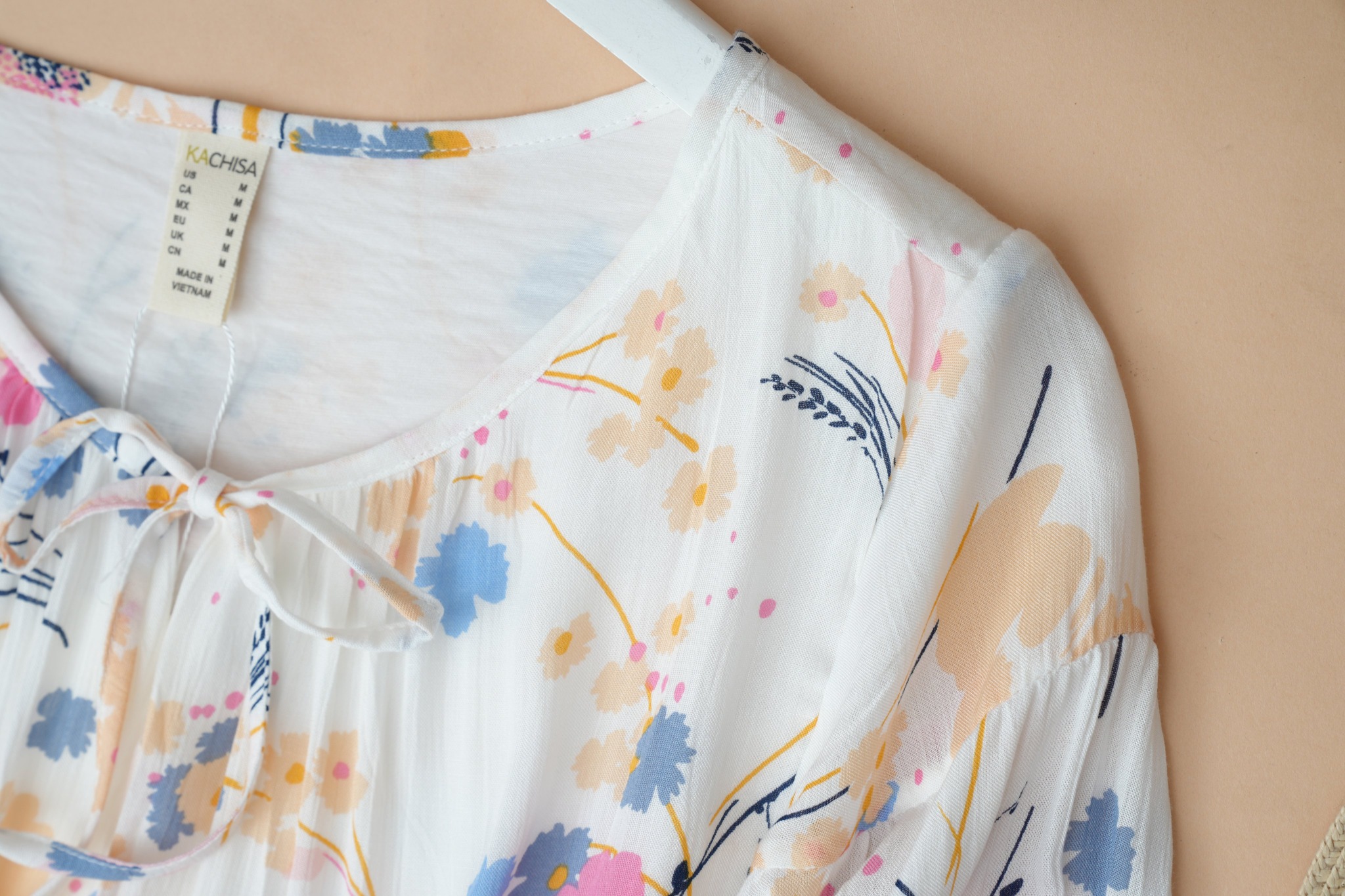 Áo tơ cotton KACHISA họa tiết hoa mùa hè