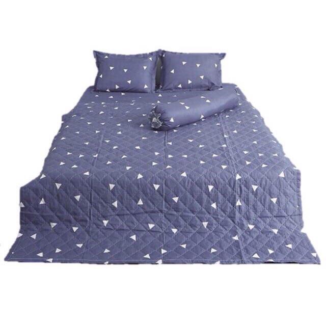 Set chăn ga hè poly kèm 2 vỏ gối đầu, 1 vỏ gối ôm