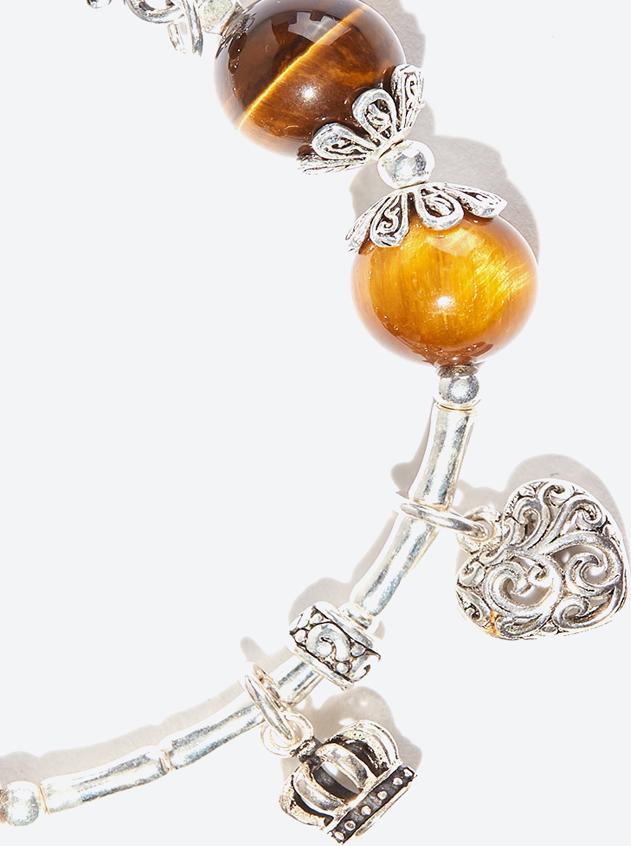 Vòng tay thạch anh mắt hổ phối hồ ly Ngọc Quý Gemstones
