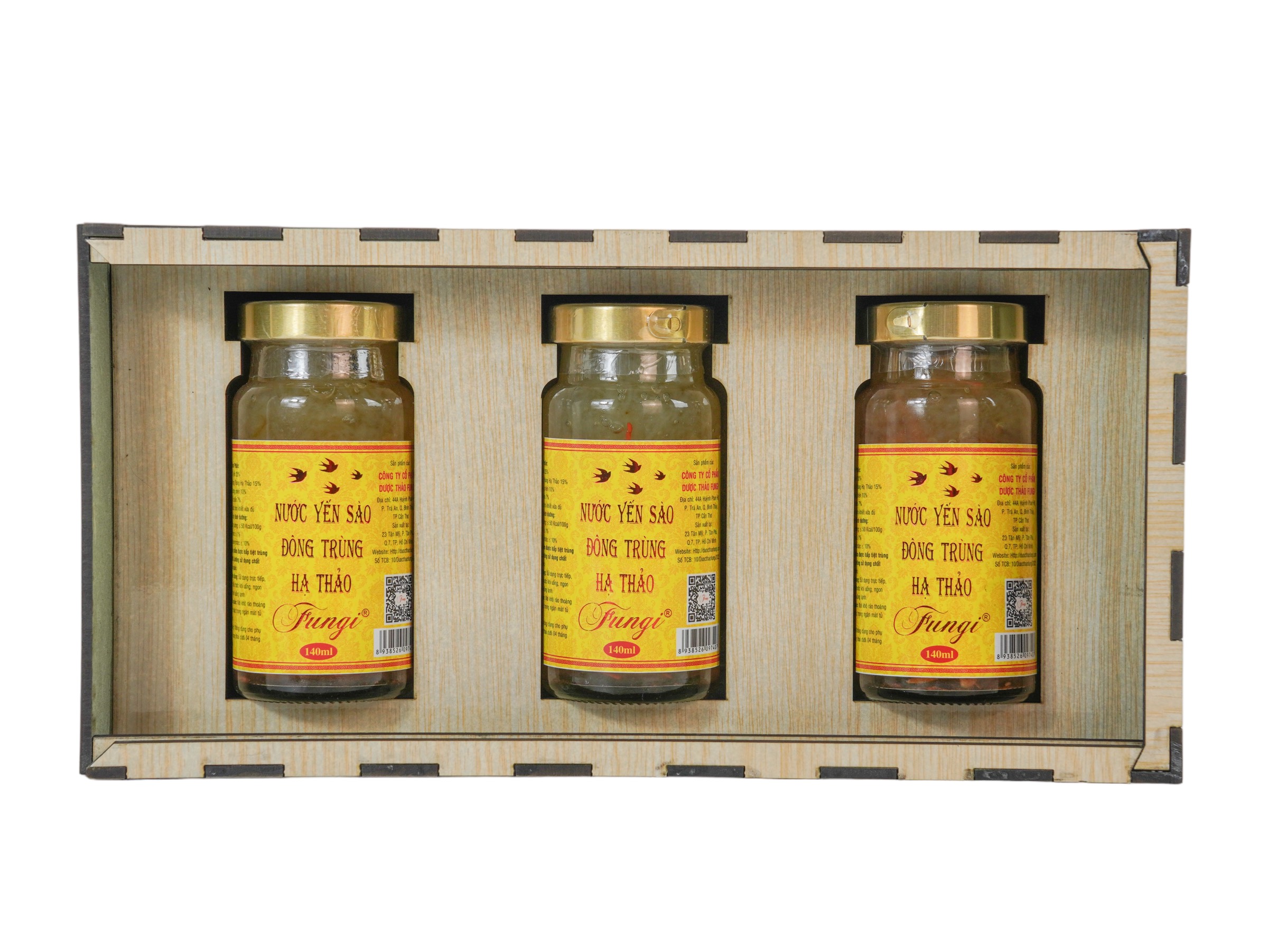 Yến Sào Đông Trùng Hạ Thảo Fungi Hộp Gỗ