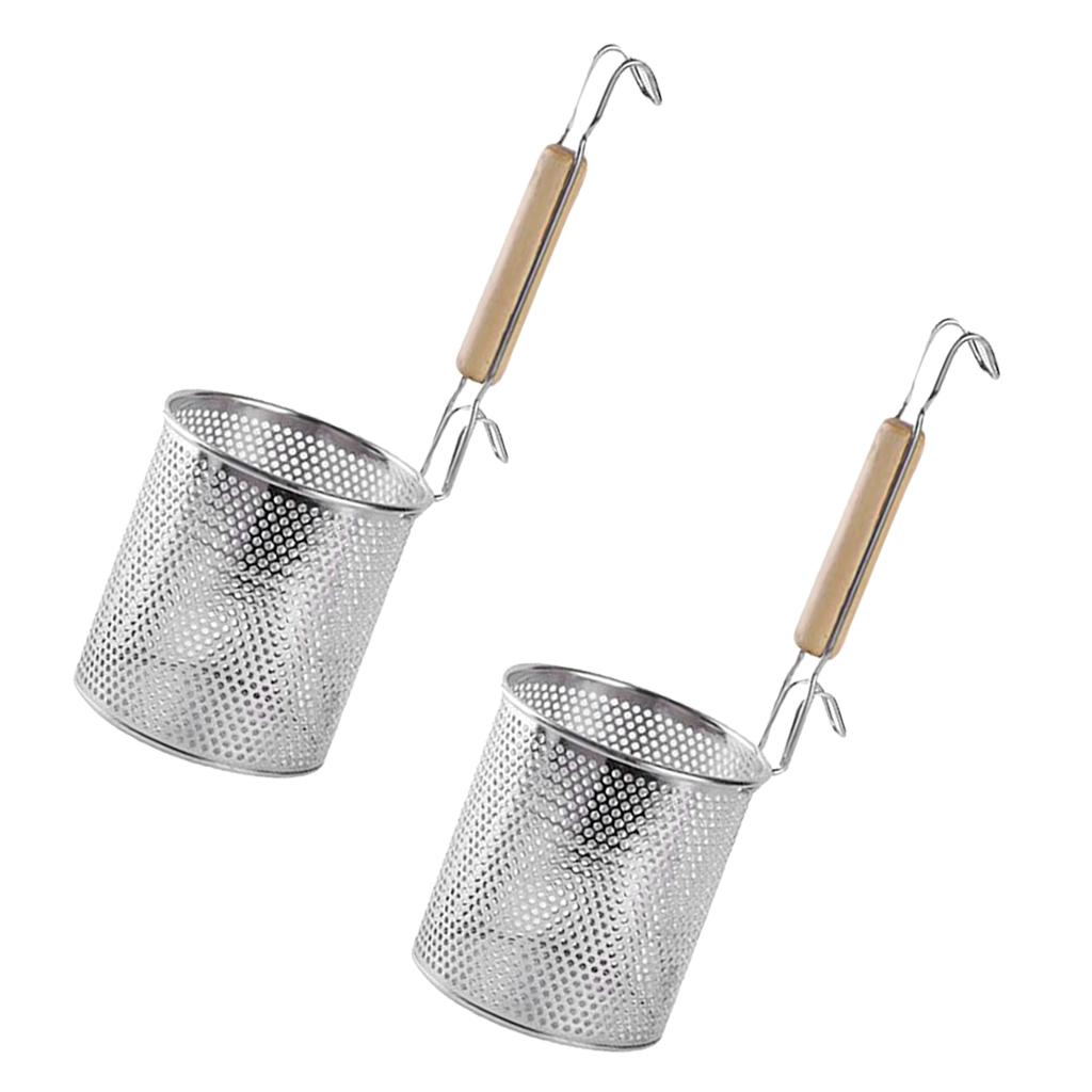 2X Thực Phẩm Dụng Cụ Lọc Rây Lọc Bún Mì Ống Lọc Hấp Giỏ Đựng Đồng Hồ