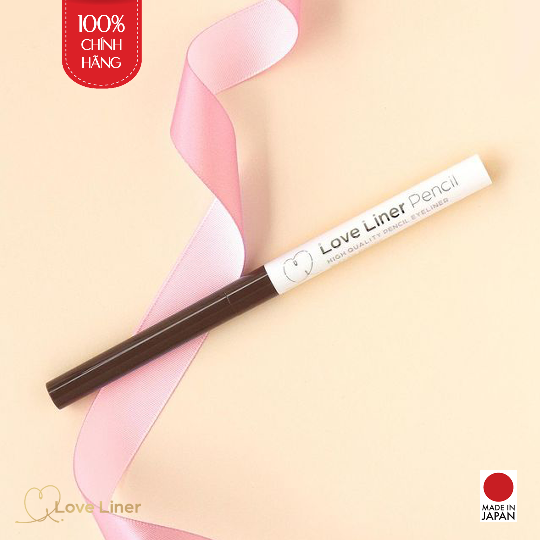 Bút Chì Kẻ Viền Mắt Nhật Bản Love Liner Pencil Eyeliner Medium Brown Màu Nâu Bột Mịn, Chống Mồ Hôi, Kiềm Dầu