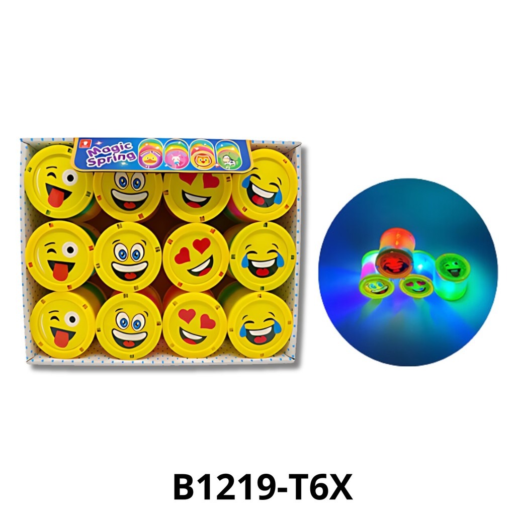 RAINBOW SPRING - B1219-T6X Lò xo cầu vồng (KT 7x7x6.5cm) có đèn phát sáng