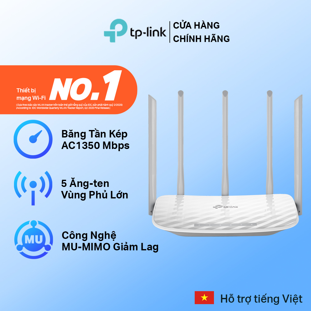 Router Băng Tần Kép Wi-Fi  AC 1350 TP-Link Archer C60 - Hàng Chính Hãng