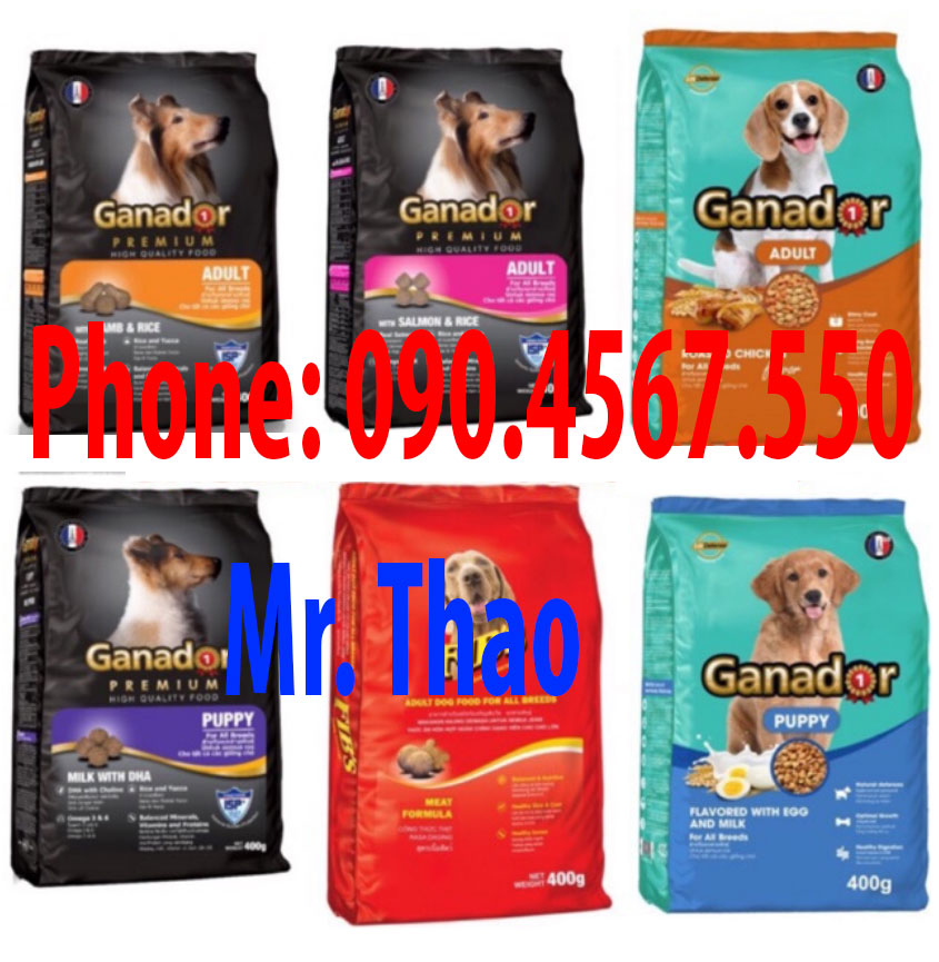 Thức ăn cho chó Ganador adult , Ganador Puppy , Cừu , Trứng Sữa , Cá Hồi , Sữa DHA , FIB's Đủ Loại