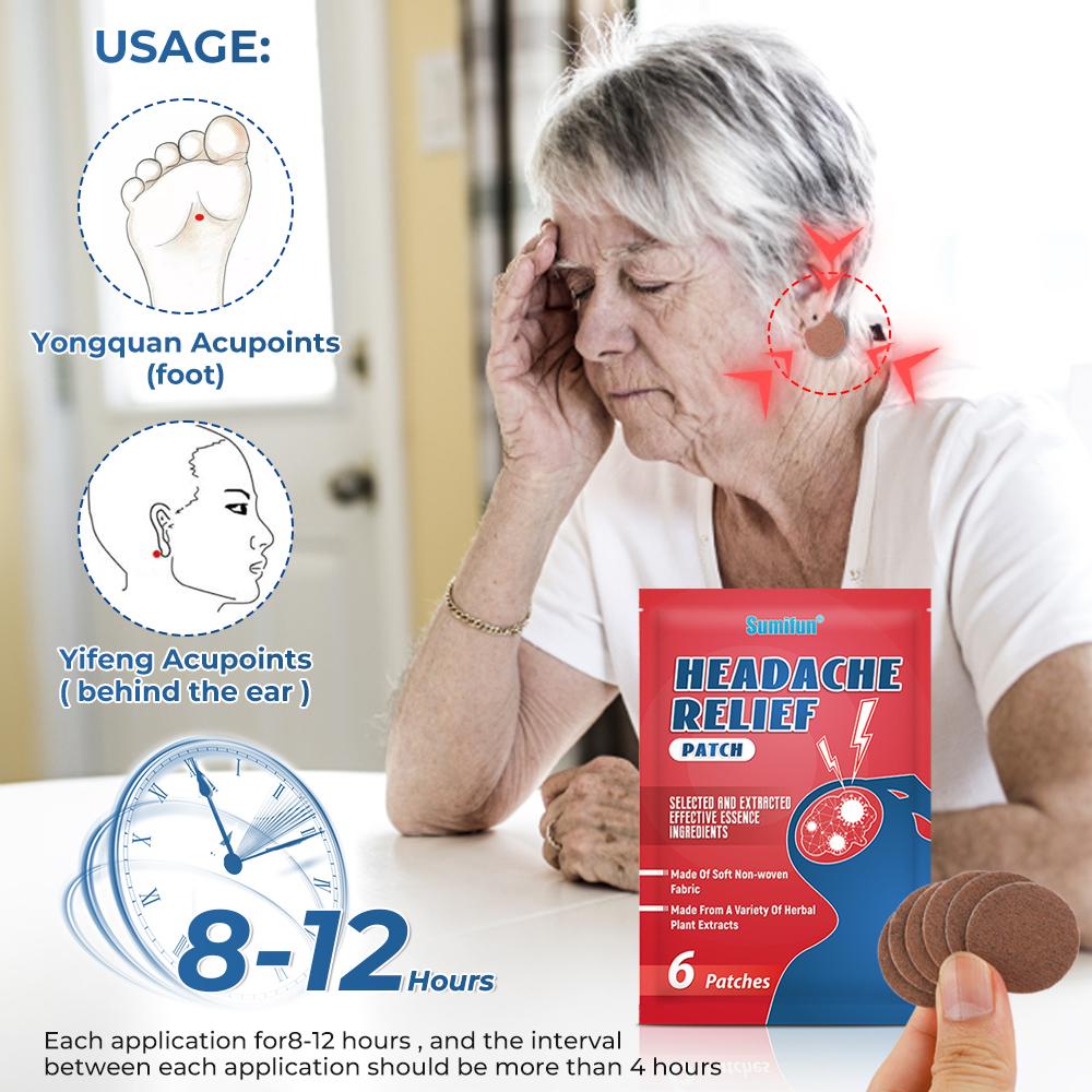 Sức khỏe đau đầu Relief Sticker Chăm sóc sức khỏe Patch Đối với Migraine Lo lắng TCM 30 miếng