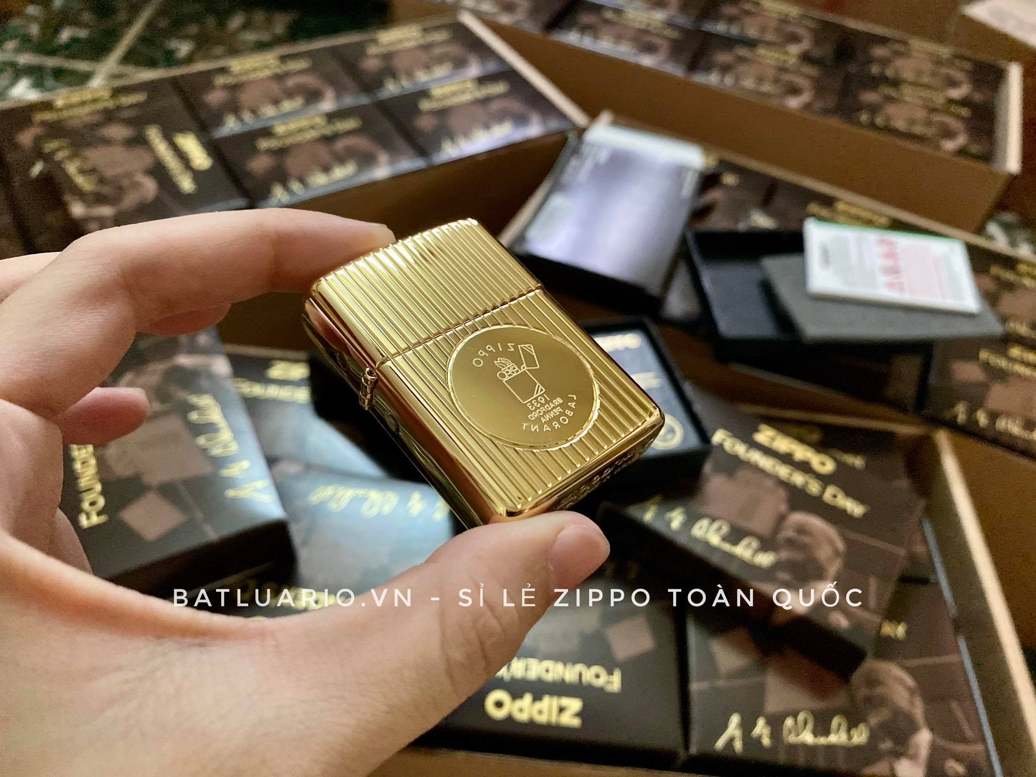 Bật Lửa Zippo 49631 – Zippo Founder’s Day 2021 Gold Plated Edition