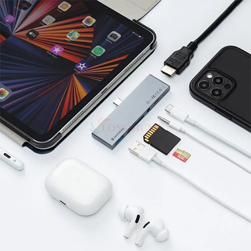 Cổng chuyển đổi SwitchDrive 6-in-1 USB-C Hub GS-105-202-253-101 - Hàng chính hãng