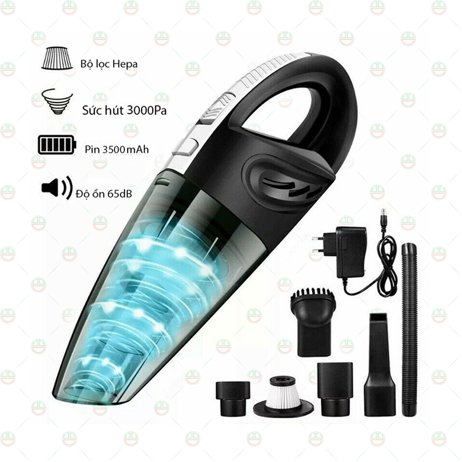 Máy Hút Bụi Mini Cầm Tay Không Dây KhoNCC Hàng Chính Hãng - Hút Mọi Ngóc Ngách Vệ Sinh Sạch Sẽ Oto Xe Hơi Của Bạn - KLM-MHBCTOBW