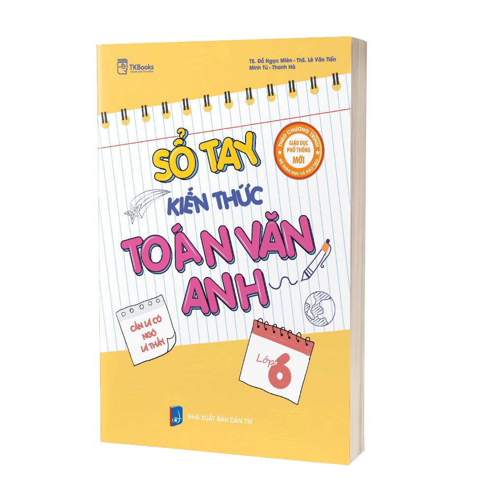 Sách - Sổ tay kiến thức Toán Văn Anh Lớp 6 MC