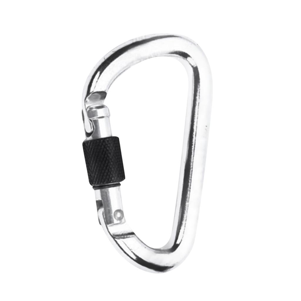 22KN Aluminum Screw Locking Carabiner Hook for Rescue Outdoor Rock Climbing Rappelling Exploring