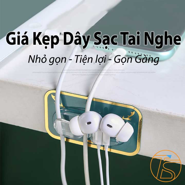 Giá kẹp dây sạc cáp nguồn gọn gàng và ngăn nắp tiện lợi chỗ bàn làm việc, học tập