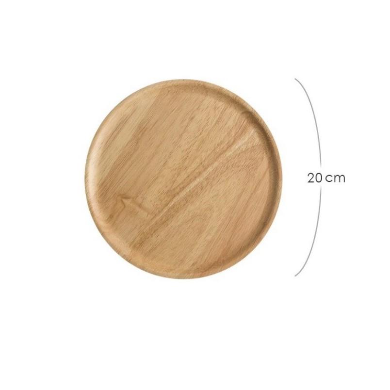 Khay gỗ tròn TiTi Wood TWC01 gỗ cao su Venneer cao cấp