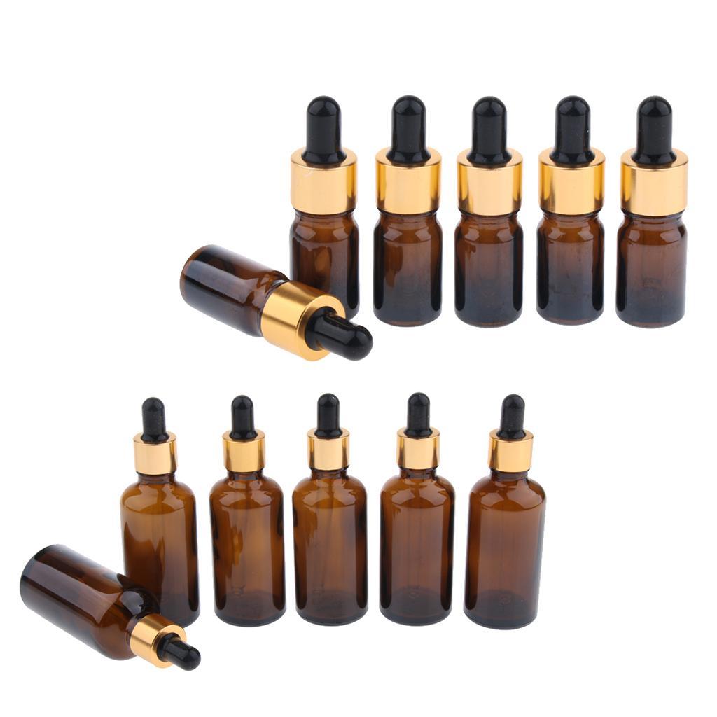 12x Refillable Liquid Eye Dropper Bottle Empty Essential Oil Vial Container