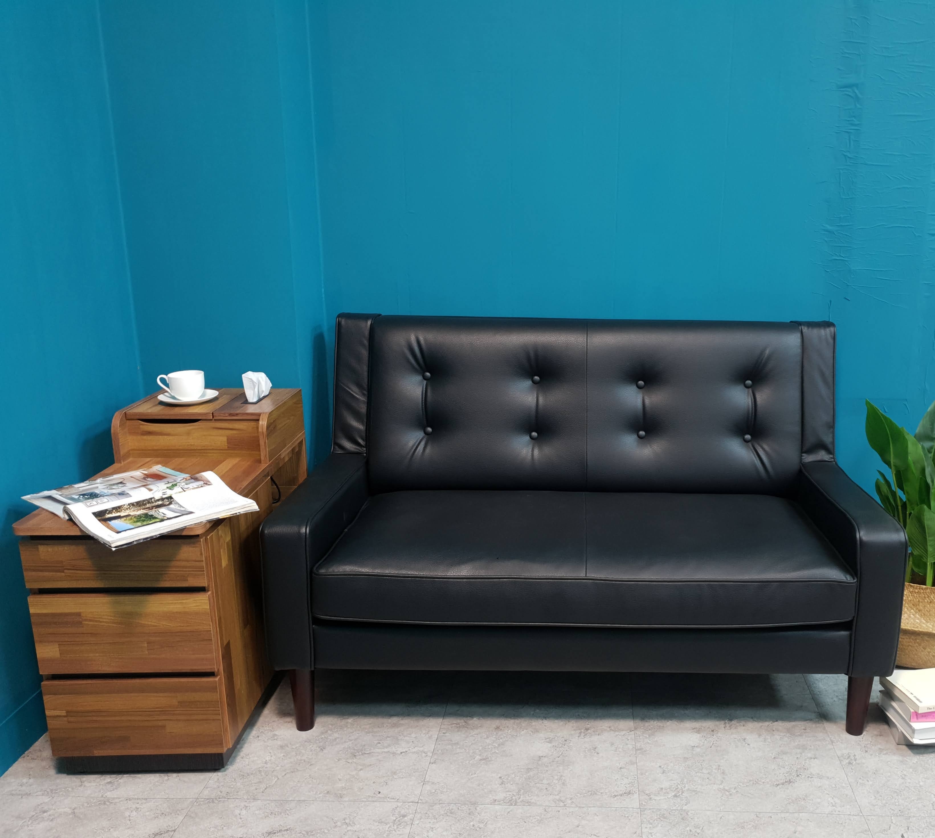 Sofa băng Juno sofa màu nâu, đen 140 x 80 x 90 cm