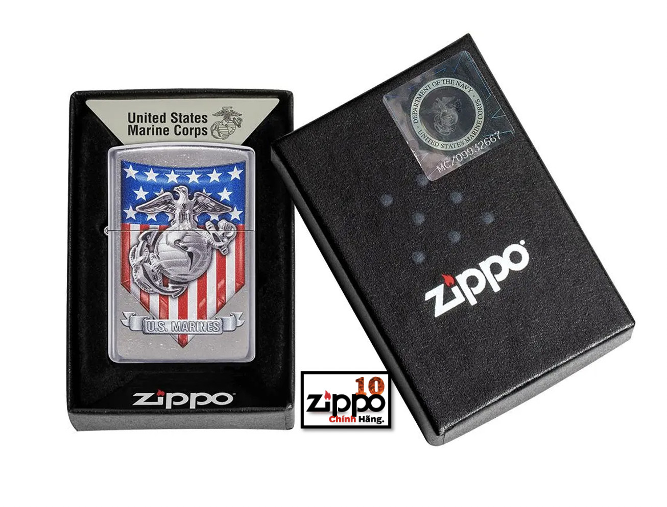 Bật lửa Zippo 49317 U.S. Marine Corps- Chính hãng 100%