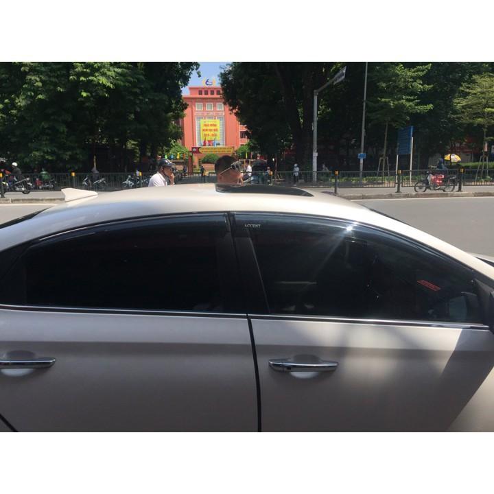 Bộ vè che mưa Hyundai Accent 2018-2019 chỉ mạ Crom cao cấp