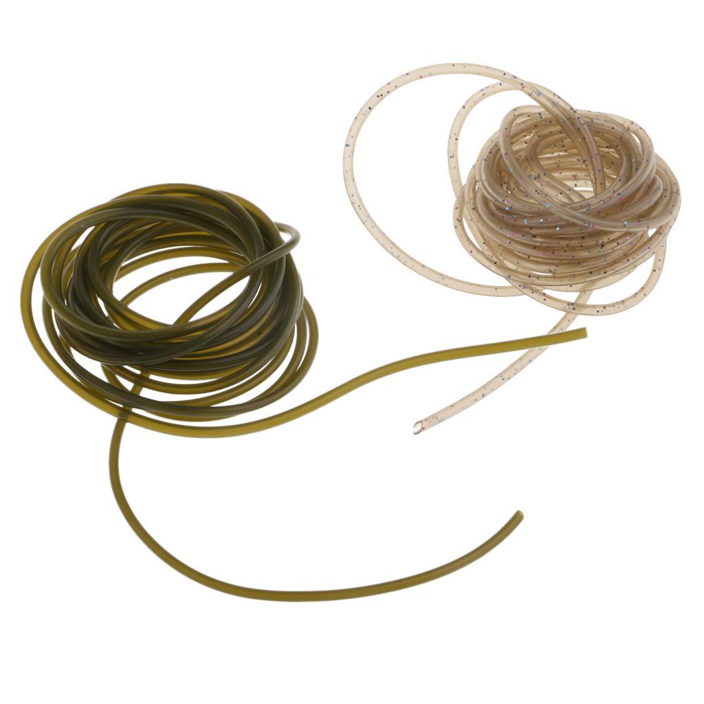2 meters Soft Rubber Rig Tube Carp Fishing Rig Sleeves Hook Line Connector, Protect Knots and Rig Components