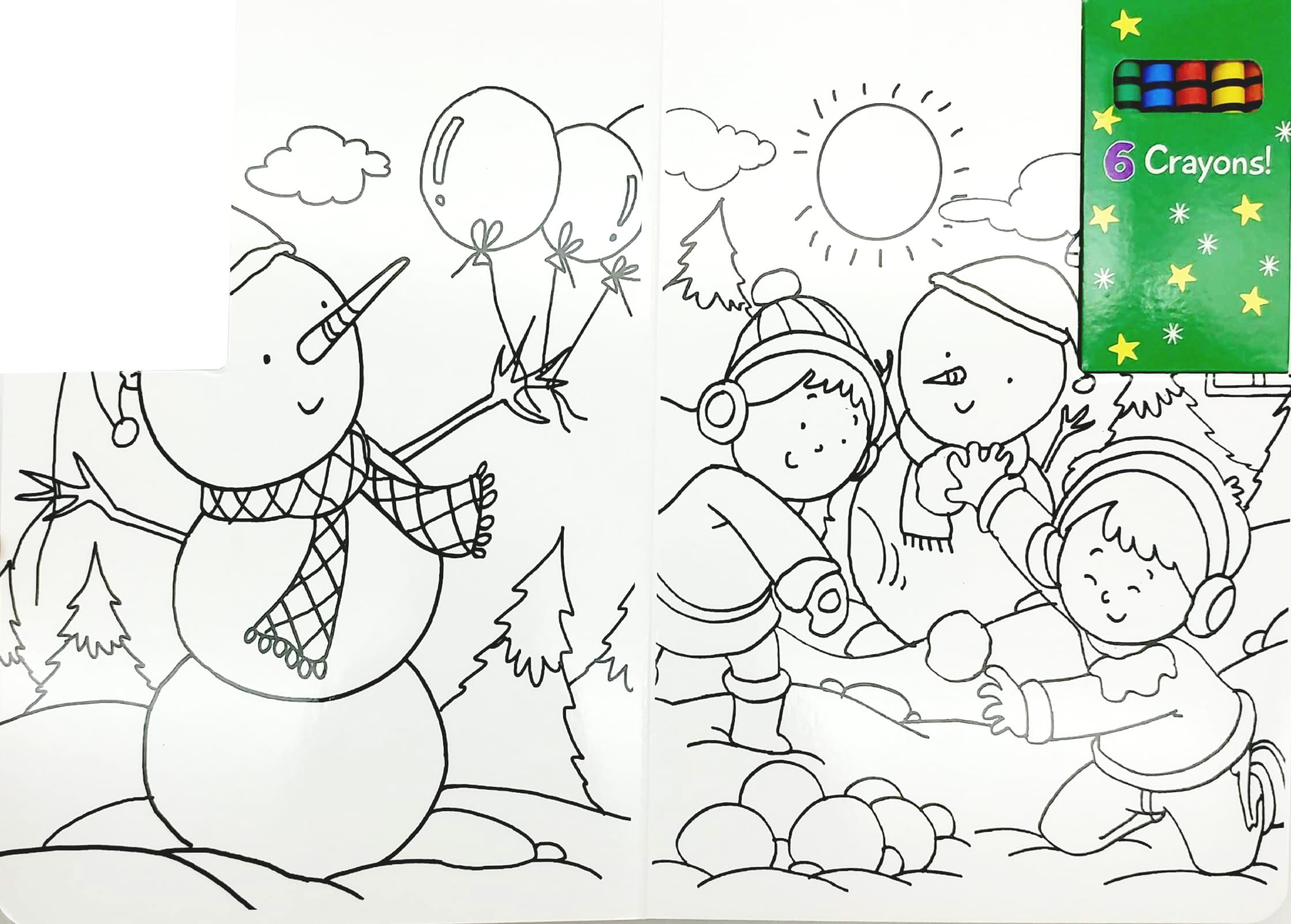 Wipe Clean Colouring Books - Snowman