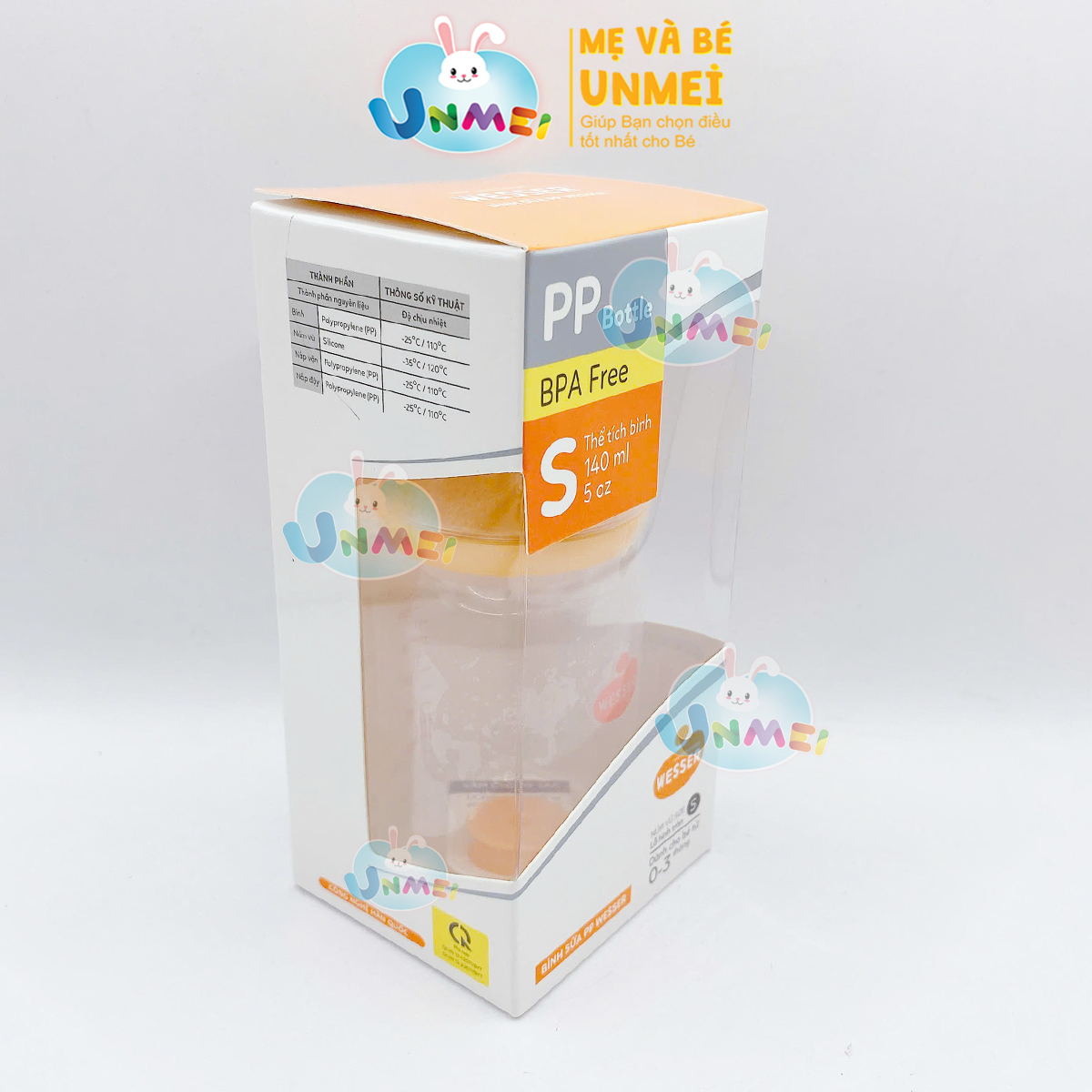 Bình Sữa PP Wesser - (Giao màu ngẫu nhiên)