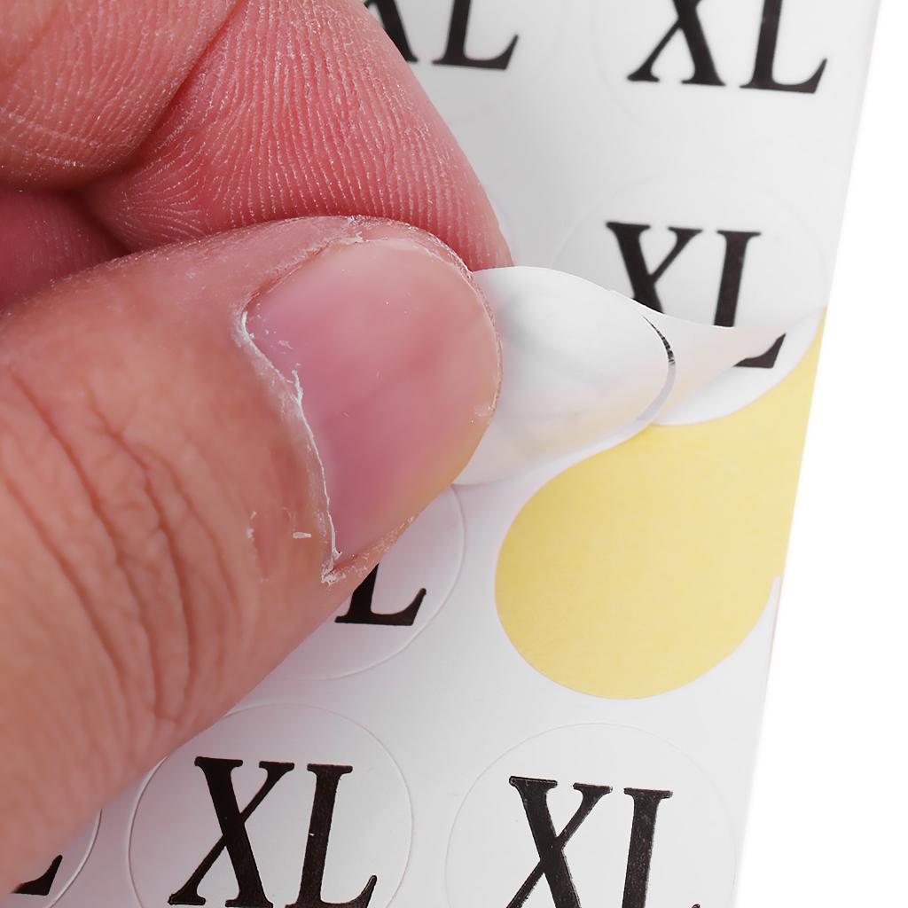 70 Tờ Kích Thước Quần Áo Dán Bán Lẻ Tự dính Tròn S-XXXL
