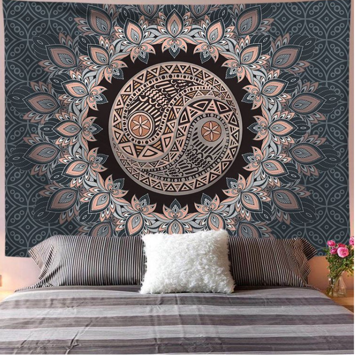 Tấm decor treo tường hoa âm dương