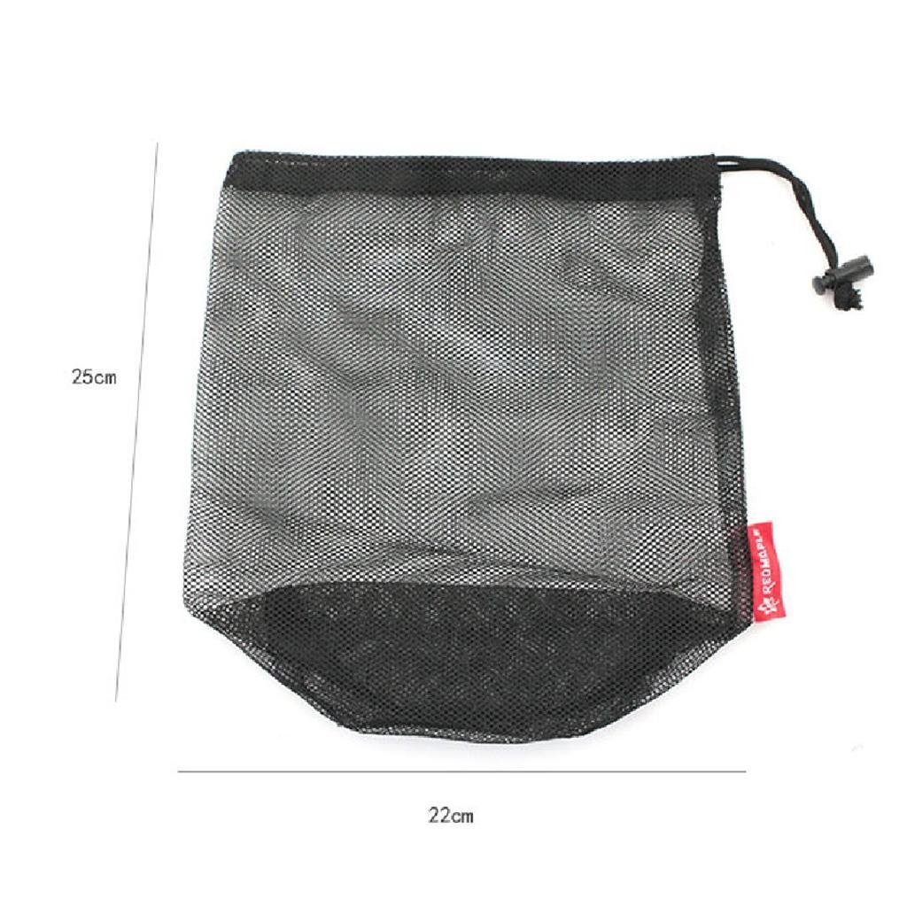 2-4pack Lightweight Mesh Stuff Sack Storage Bag Drawstring for Travel Camping