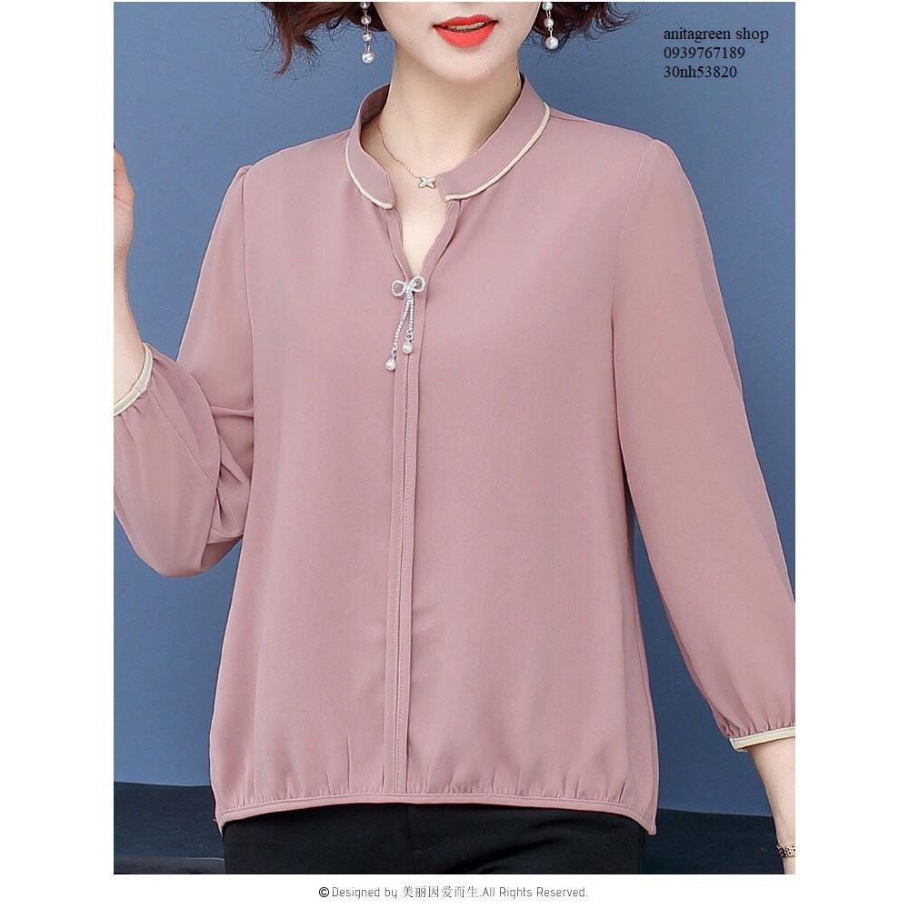 Nh53820-SƠ MI TRUNG NIÊN TAY DÀI