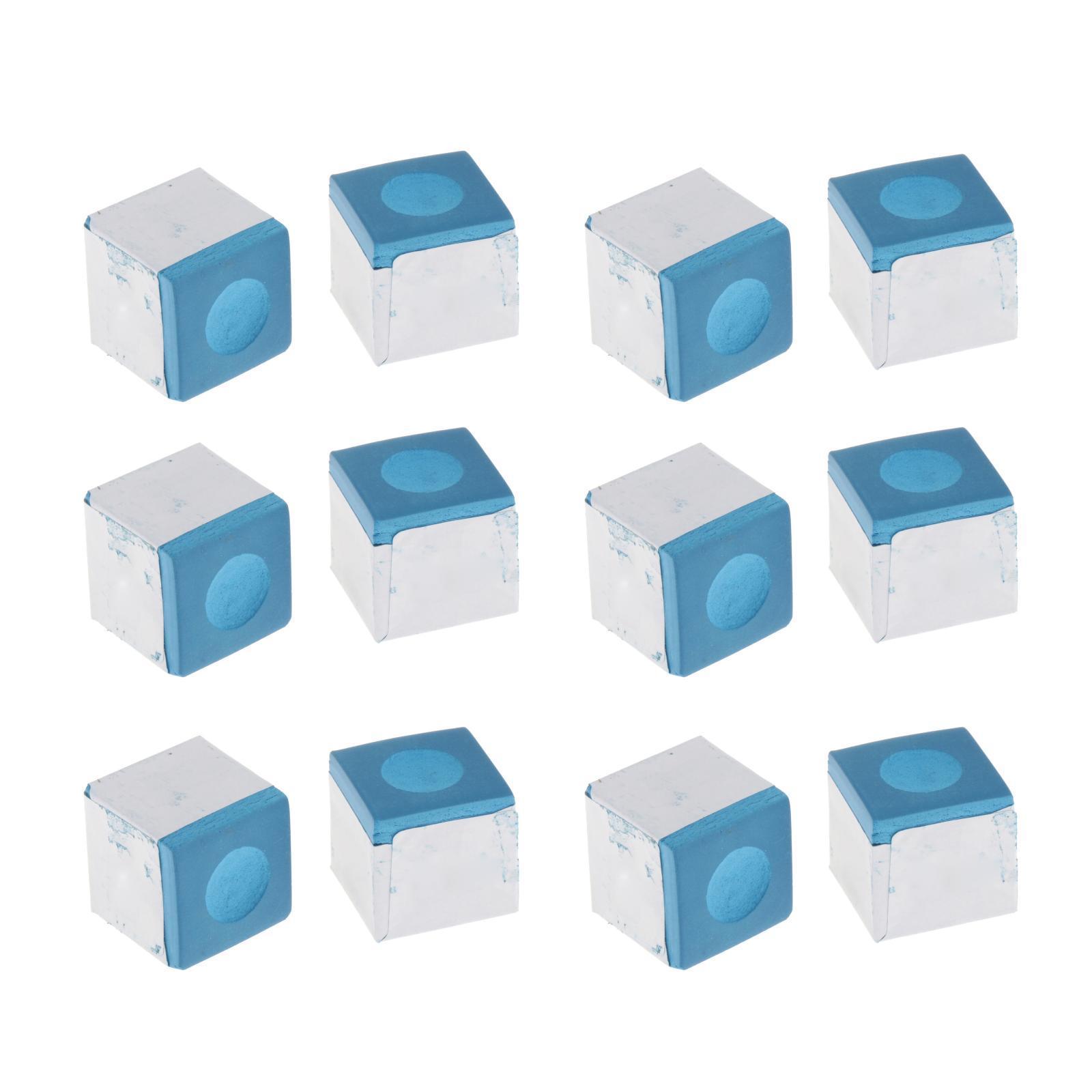 12 Pieces Pool Chalk Cubes Cubes of Pool Cue Chalk Accessory for Tournaments