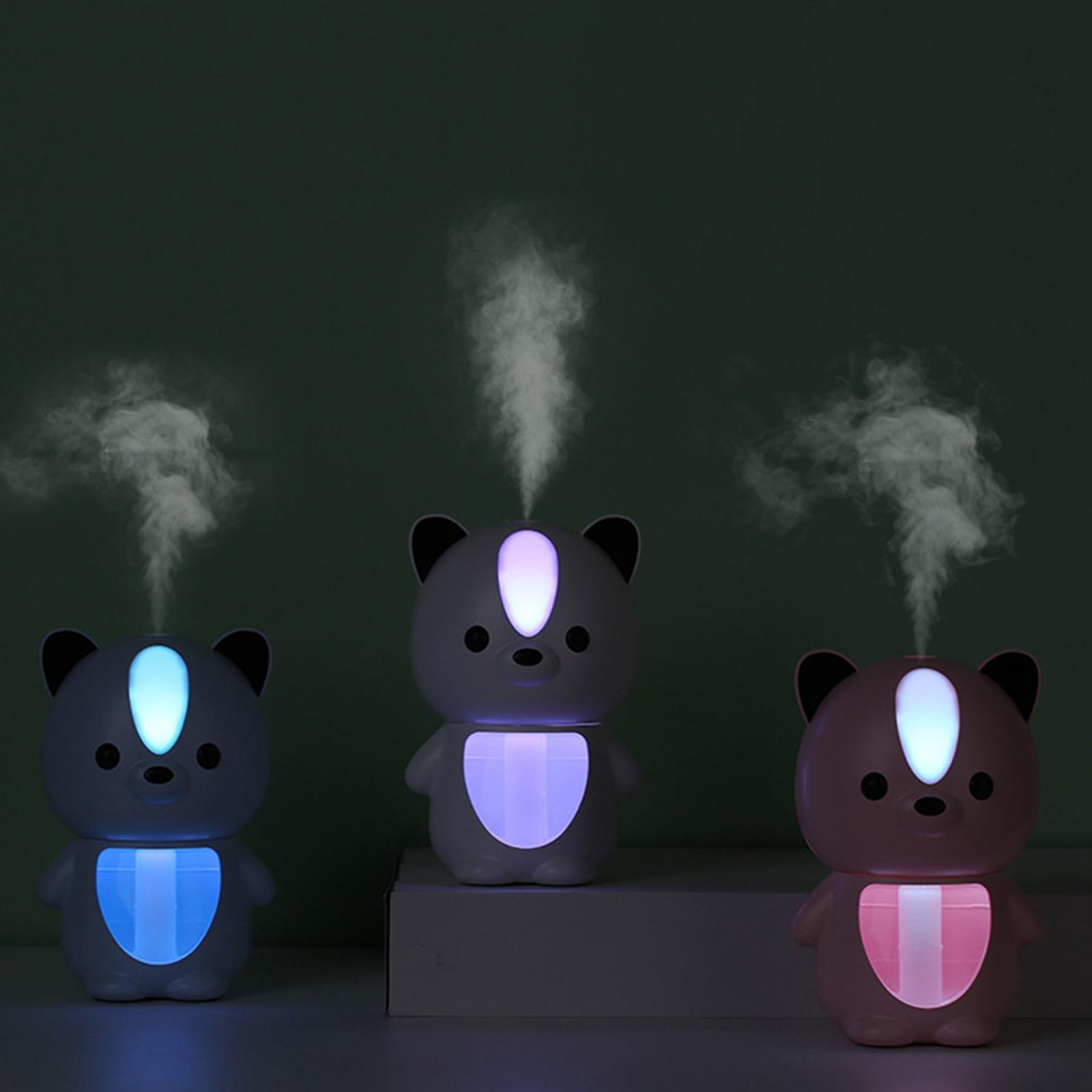 Portable USB Cool Mist Humidifier, 200ML Mini Bedroom Humidifier with Night Light, Desktop Small Humidifier Suitable for Kids, Office, Bedrooms, Dorms