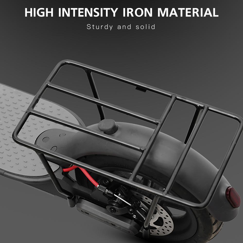 Electric Scooter Rear Rack Solid Bearing Scooter Luggage Cargo Rack Solid Steel Carrier Rack Replacement for Xiaomi M365 1S Pro