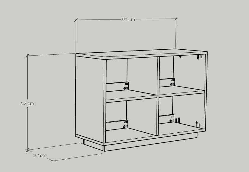 [Happy Home Furniture] ZANE , Kệ sách 4 ngăn ,90cm x 32cm x 62cm ( DxRxC), KSA_035