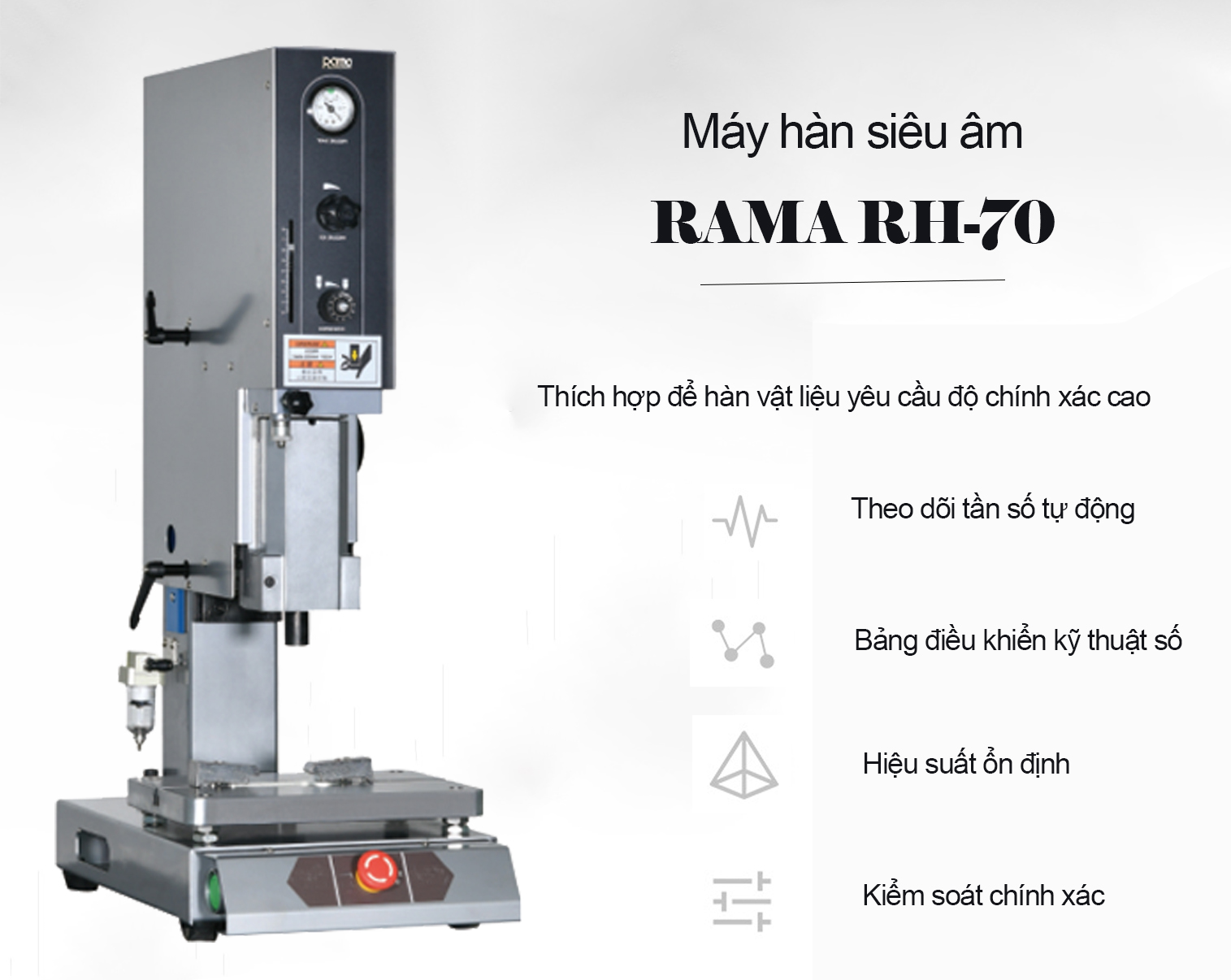 Máy hàn siêu âm Rama RH-70 Tần số 28KHz/ 30KHz/ 35KHz/ 40KHz - Hàng chính hãng