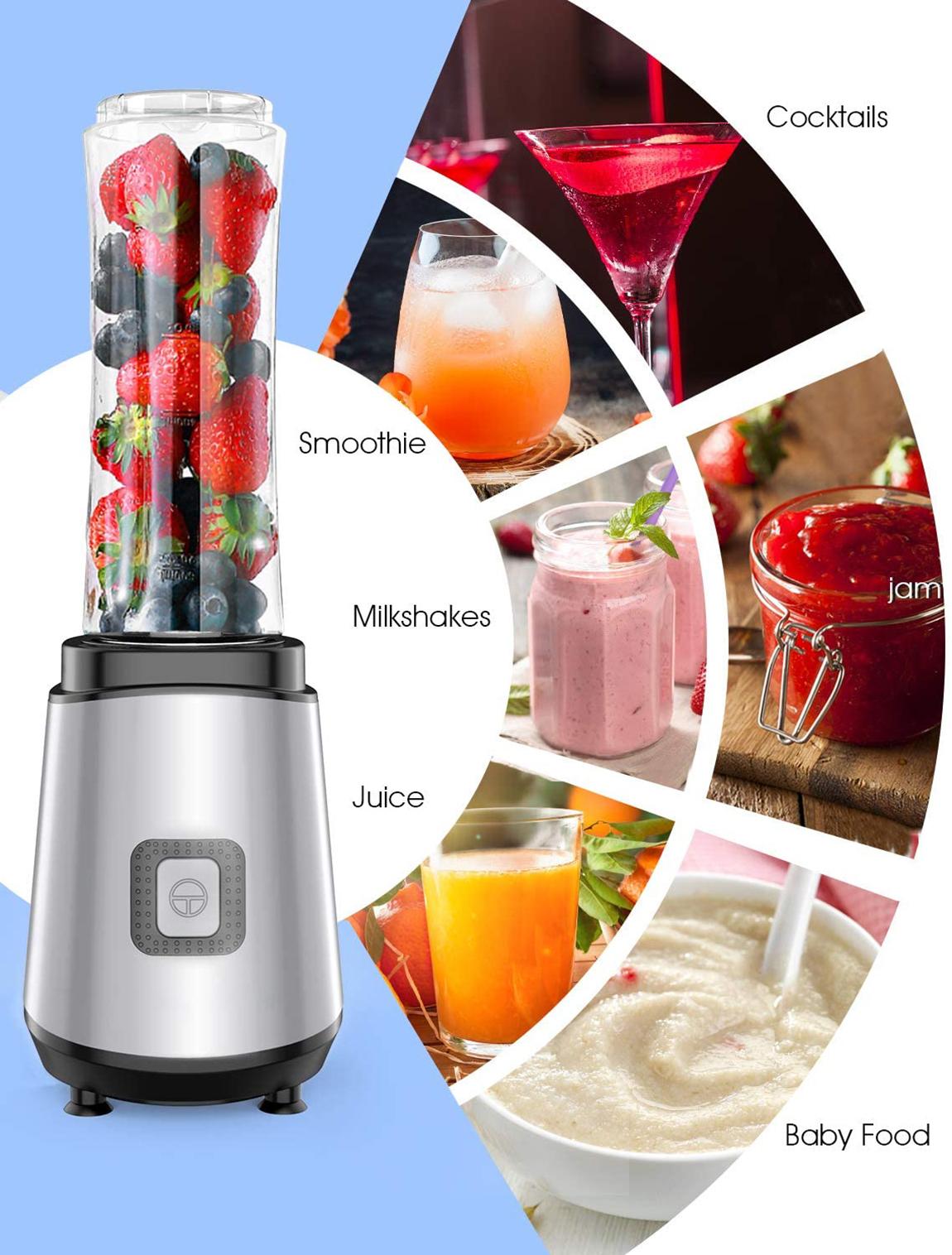 Máy Xay Sinh Tố Cầm Tay Mini 400W Công Suất Cao 600Ml