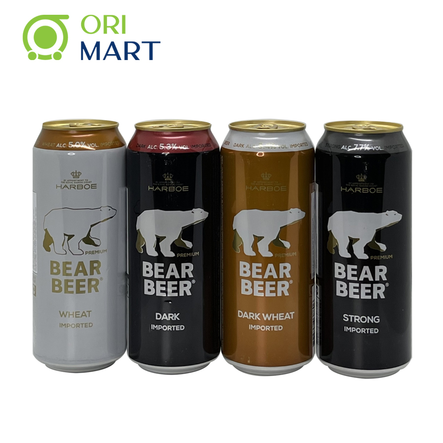 COMBO 4 LON BIA BEAR BEER (Wheat 5%,  Dark Imported 5.3%, Dark Wheat Imported 5.4%, Strong Lager 7.7%)