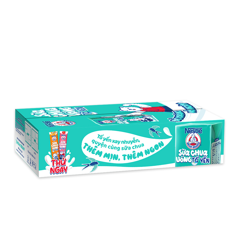 Sữa chua tổ yến Nestlé Yogu Gấu (thùng 48 hộp x 110ml)