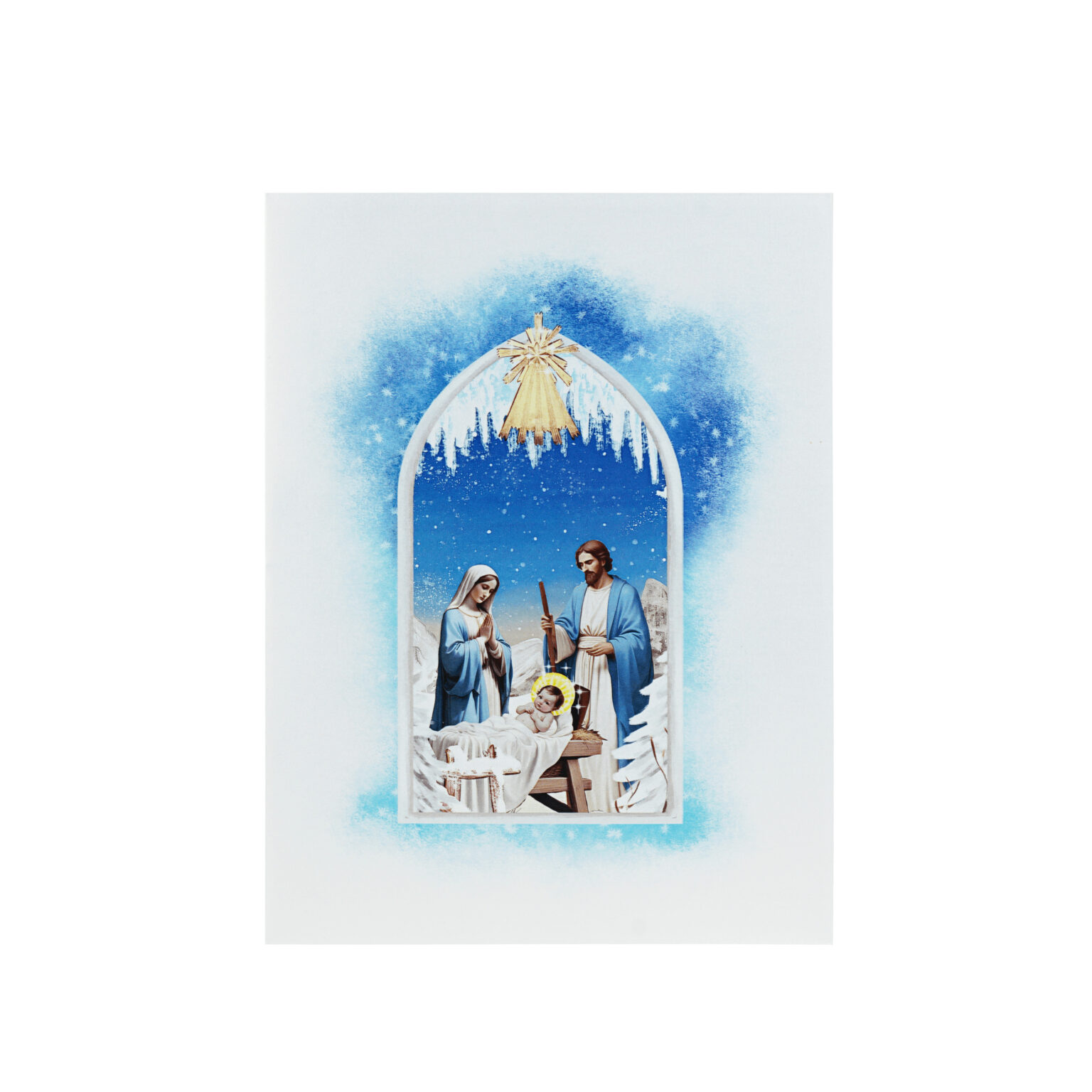 X48 -  THIỆP NOEL 3D HANG ĐÁ – CHÚA GIÁNG SINH – NATIVITY SCENE TRANG TRỌNG