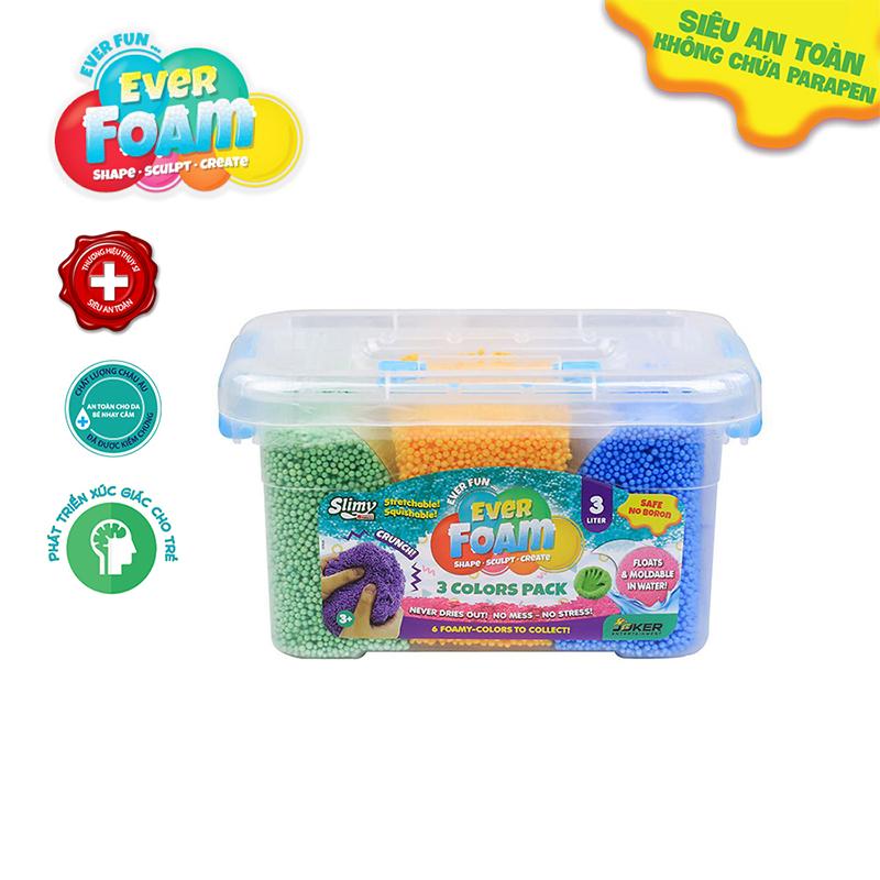 Đồ Chơi Sáng Tạo Slimy Foam_Slime Xốp Xanh Dương-Cam-Xanh Lá 38001/BL-OR-GR