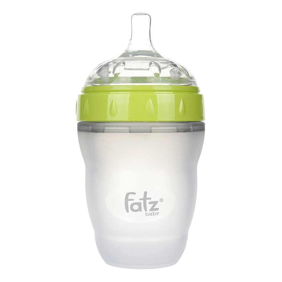 Bình Sữa Silicon Cổ Siêu Rộng 180ml Fatzbaby FB0180C - Màu