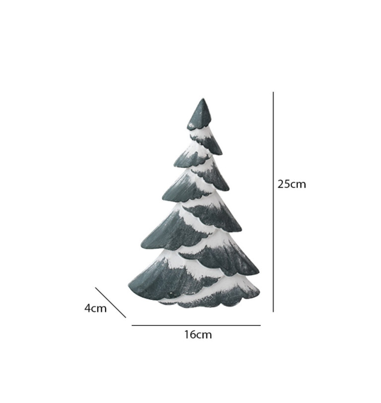 Tượng trang trí giáng sinh Snow Pine Xmas