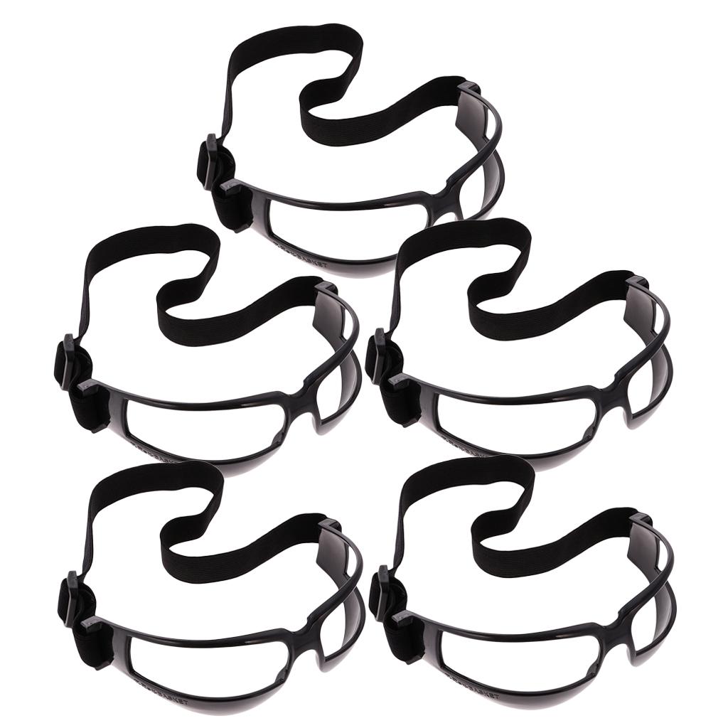 15pcs Sports Basketball Dribble Specs Glasses Training Aid Supplies Black